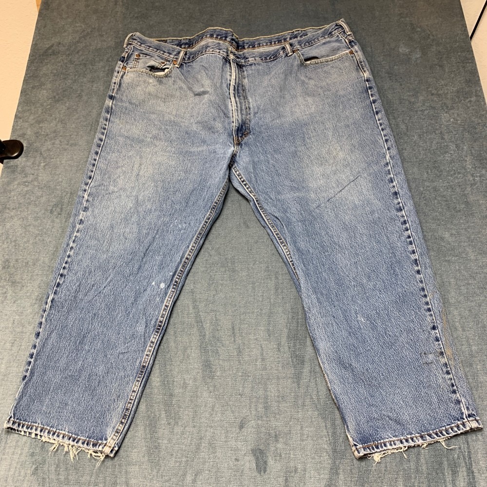 Vintage Levi's 550 Straight Jeans Mens 54x29 Blue Denim Non Stretch Regular Fit